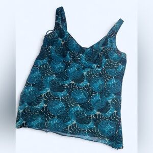 Alfani y2k‎ Teal top Size 12